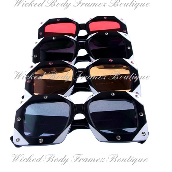 Accessories - Color Block Square Frame Sunglasses